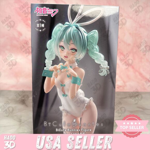 Hatsune Miku BiCute Bunnies Rurudo White ver. figure Furyu Vocaloid Bunny Miku - Picture 1 of 7